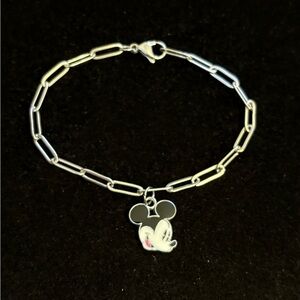 Mickey Mouse “paper clip” chain Bracelet